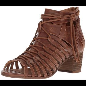 Not Rated | Brown Open Toed Booties